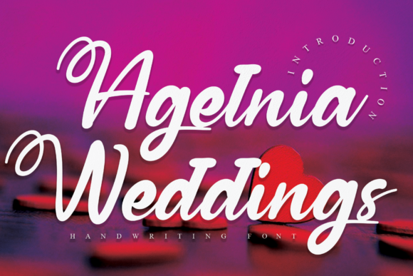 Agelnia Weddings Font for Business